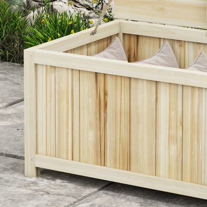 45 Gallon Wooden Storage Box, Patio Deck Box Bench, Natural Patio Storage Boxes at Gallery Canada