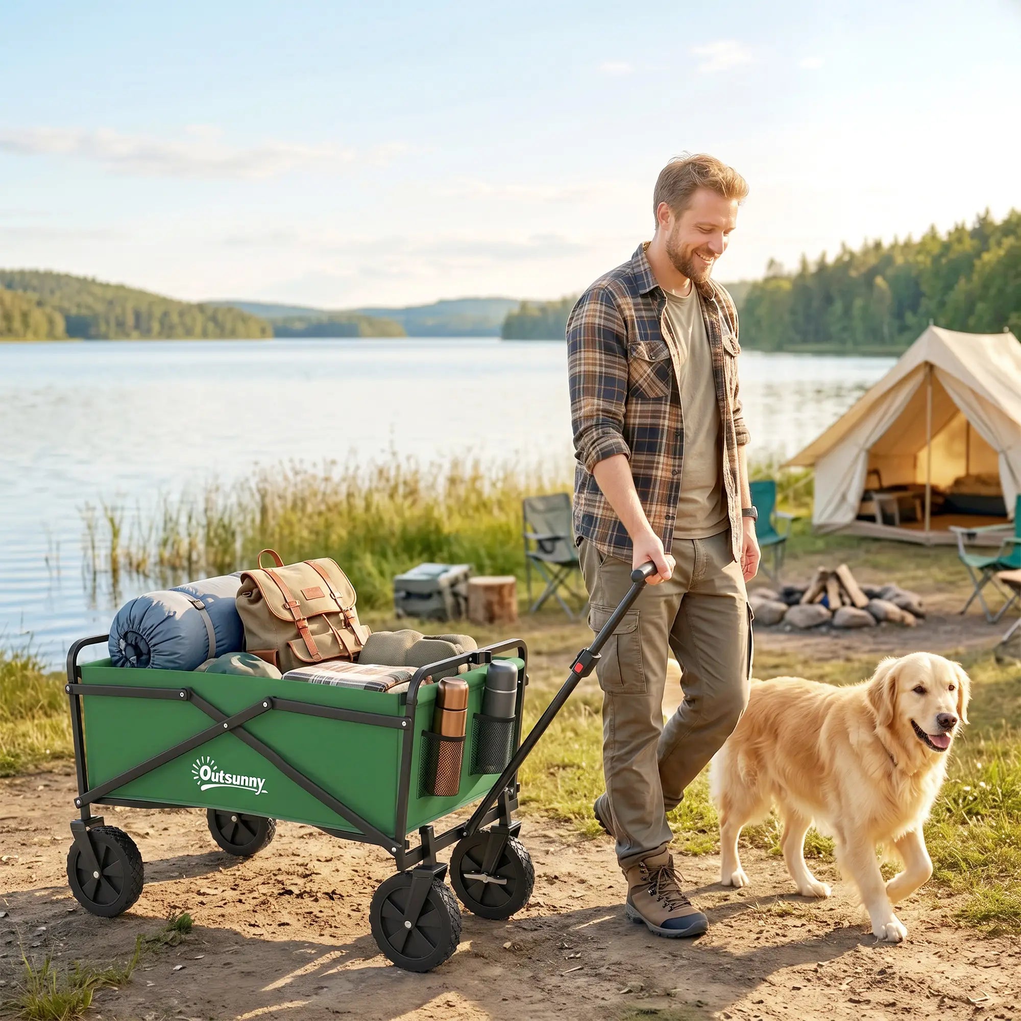 Folding Wagon Cart, Heavy Duty Outdoor Utility Garden Shopping Cart Folding Garden Carts at Gallery Canada