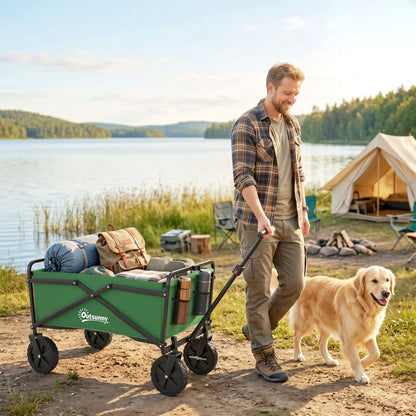 Folding Wagon Cart, Heavy Duty Outdoor Utility Garden Shopping Cart Folding Garden Carts at Gallery Canada
