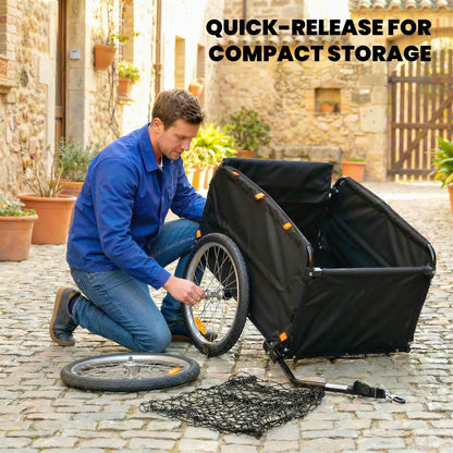 Bike Cargo Trailer, 45 Gal, 20" Wheels, Cargo Net, Reflectors Bike Cargo Trailers at Gallery Canada