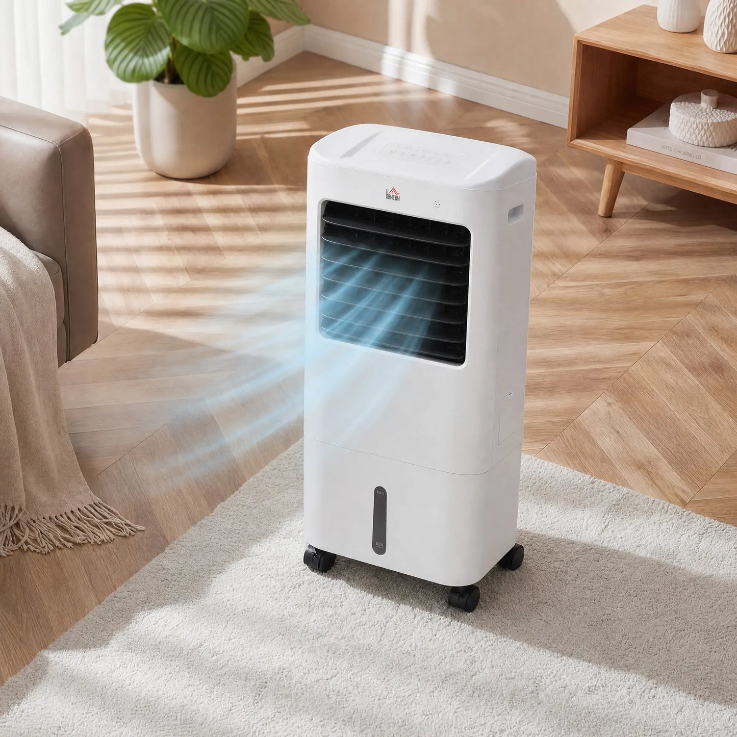 Tower Cooling Fan with Ice Pack, Remote, 3 Modes, 3 Speeds, 7.5H Timer, White Tower Fans at Gallery Canada
