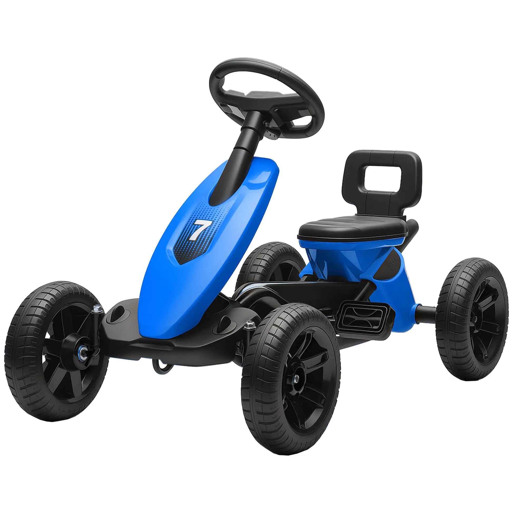 Kids Pedal Go Kart, 2-5 Years, Silent EVA Wheels, Metal Frame, Blue Pedal Go Karts for Kids Blue at Gallery Canada