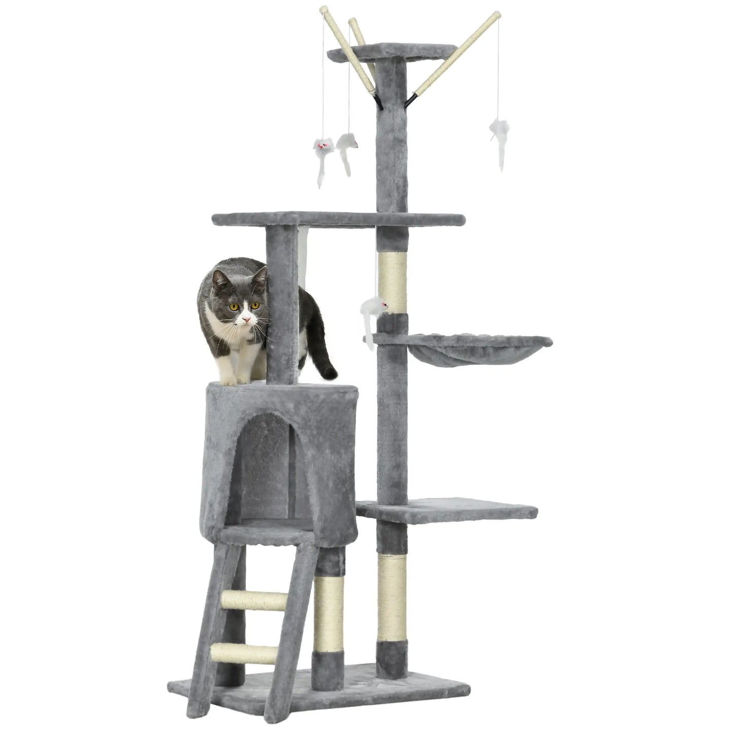 53 Cat Tree Tower, Kitten Activity Centre, Scratching Posts, Grey Cat Trees at Gallery Canada