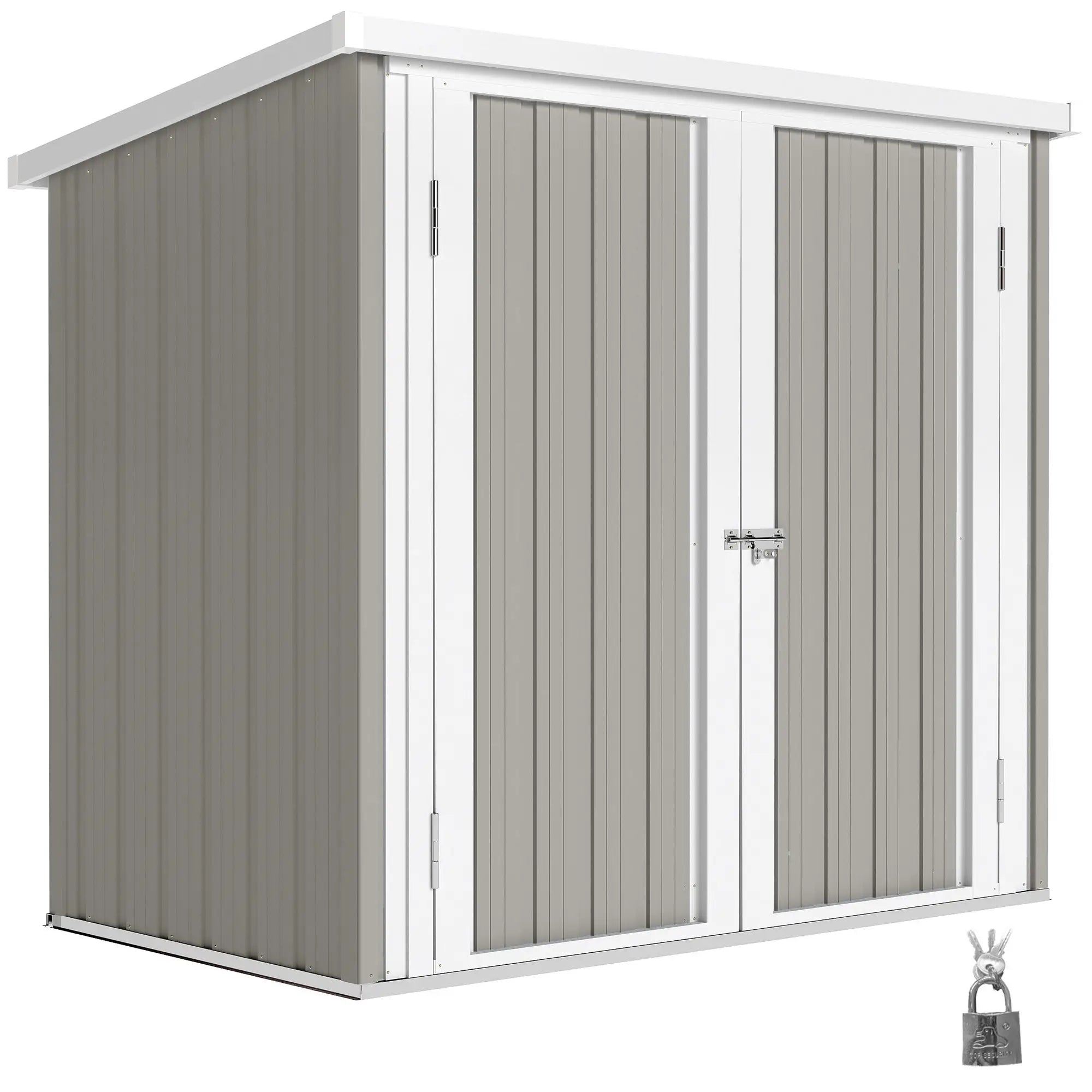 5' x 3' Metal Garden Storage Shed, Tool House With Double Doors Sheds at Gallery Canada