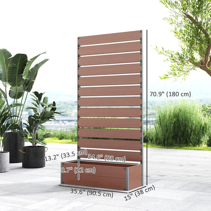 Trellis Planter Box, Raised Garden Bed With Trellis, Light Brown Wooden Planter Boxes at Gallery Canada