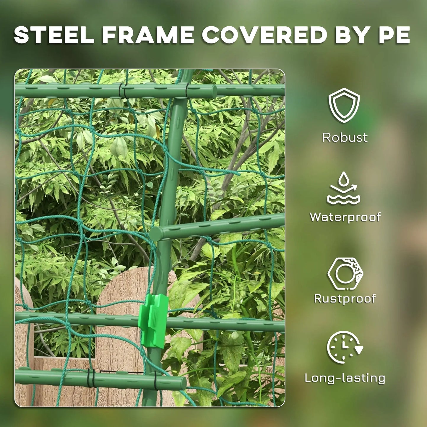 Arched Garden Trellis, Metal Cucumber Plant Support, 57" x 66" x 81" Plant Stands at Gallery Canada