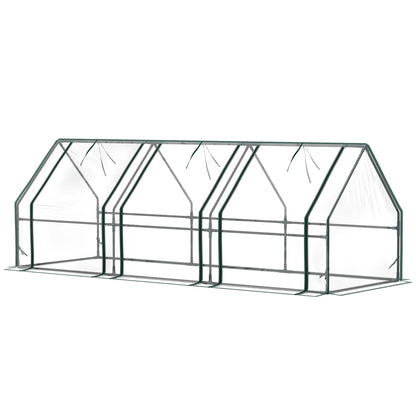 Portable Mini Greenhouse Tunnel, Zippered Roll-up Doors, Clear Greenhouses Clear at Gallery Canada