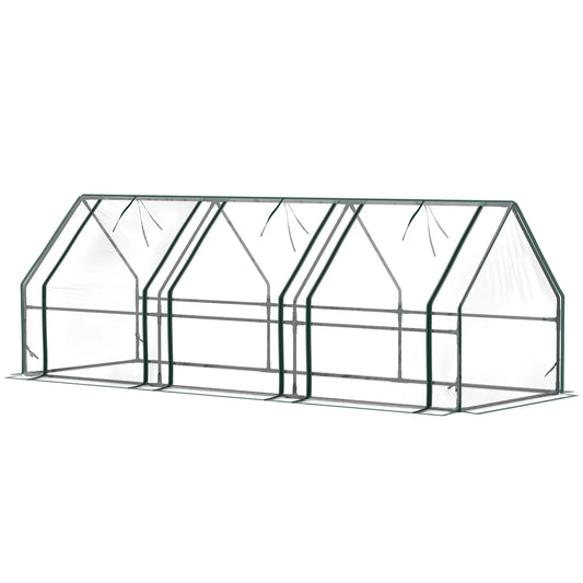 Portable Mini Greenhouse Tunnel, Zippered Roll-up Doors, Clear Greenhouses Clear at Gallery Canada