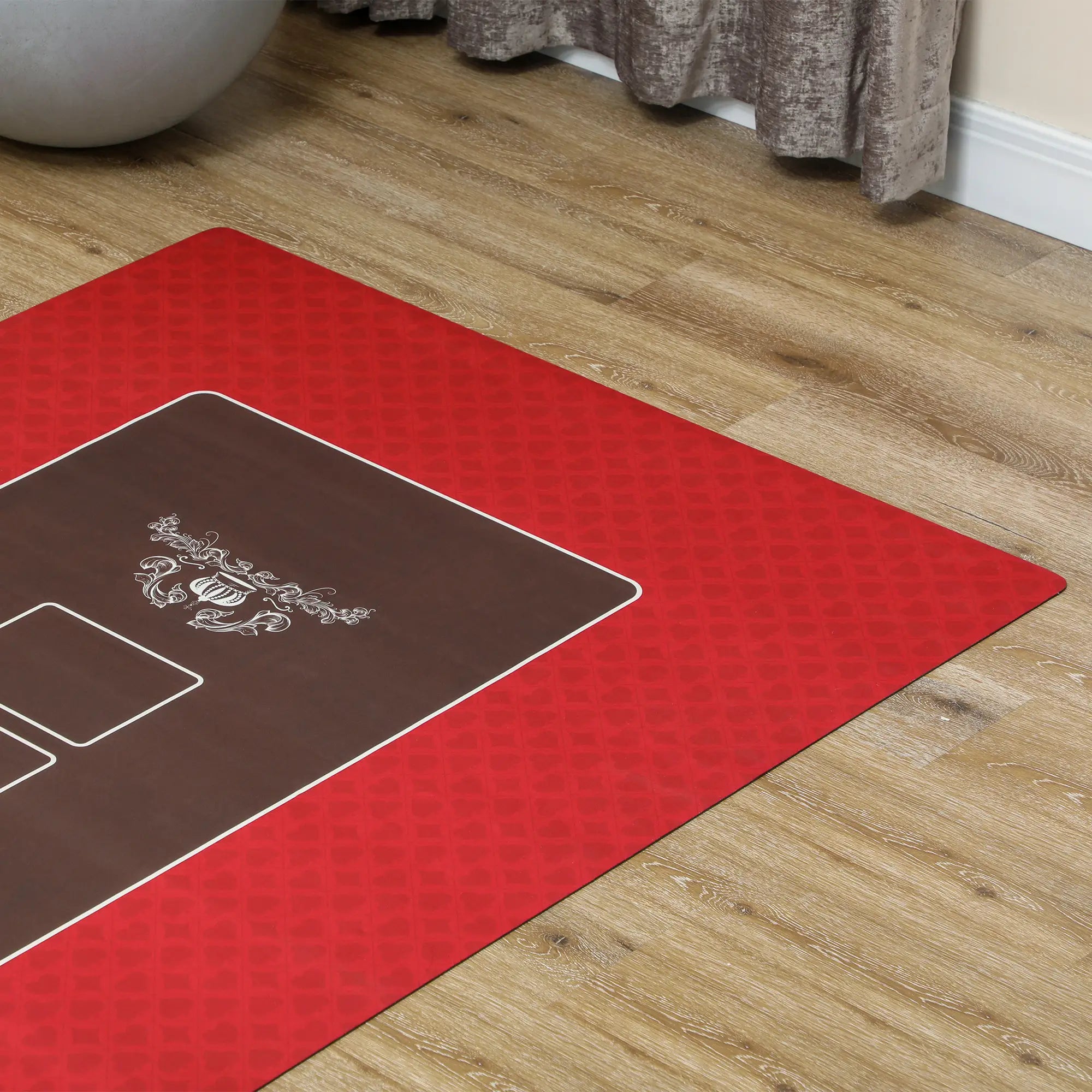 12 Player Poker Table Top Mat, Red Game Tables at Gallery Canada