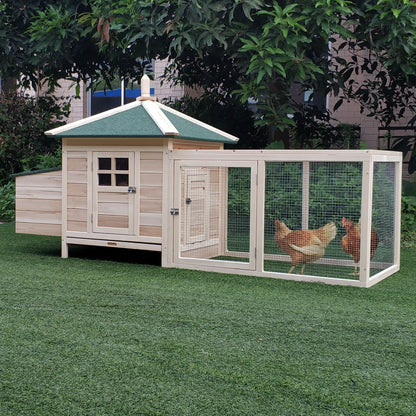 77 Chicken Coop Hen House Rabbit Hutch, Outdoor Poultry Cage with Nesting Box Chicken Coops at Gallery Canada