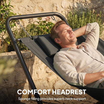Heavy Duty Freestanding Outdoor Hammock, Dark Grey Hammocks with Stand at Gallery Canada