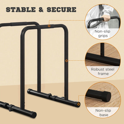 Adjustable Dip Station, Push Up Bars, 6 Width, 2 Height Levels More-Strength Training Equipment at Gallery Canada