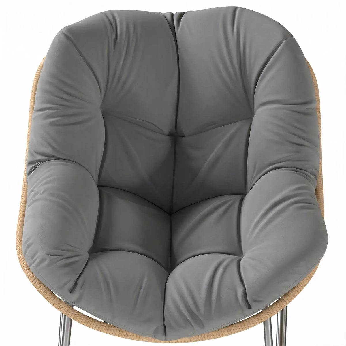 Papasan Rocking Chair, Oversized With Cushion, Grey Outdoor Rocking Chairs at Gallery Canada