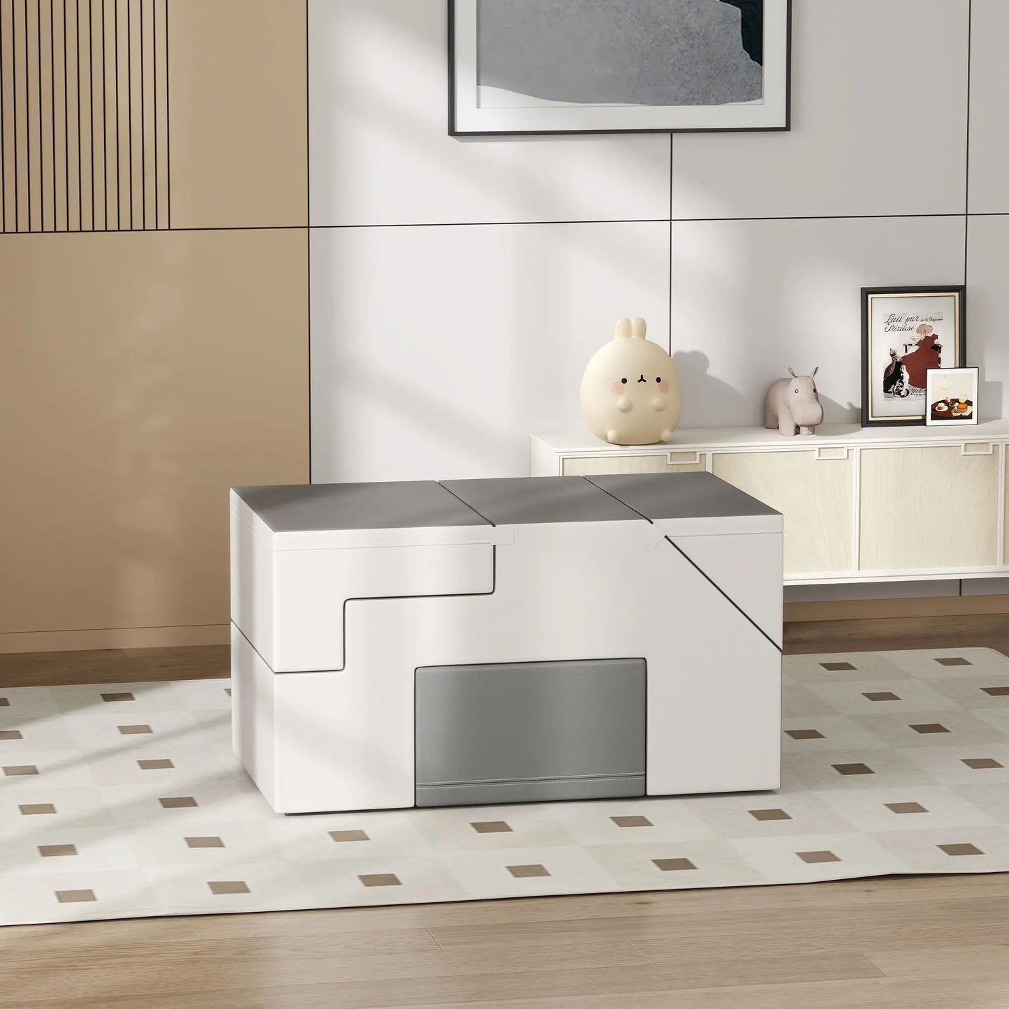 2-Piece Soft Play Kids Foam Set, for Crawl and Climb, Light Grey Kids Gym & Playmats at Gallery Canada