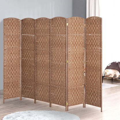 6ft Folding Room Divider, 6 Panel Wooden Frame, Natural Room Dividers at Gallery Canada