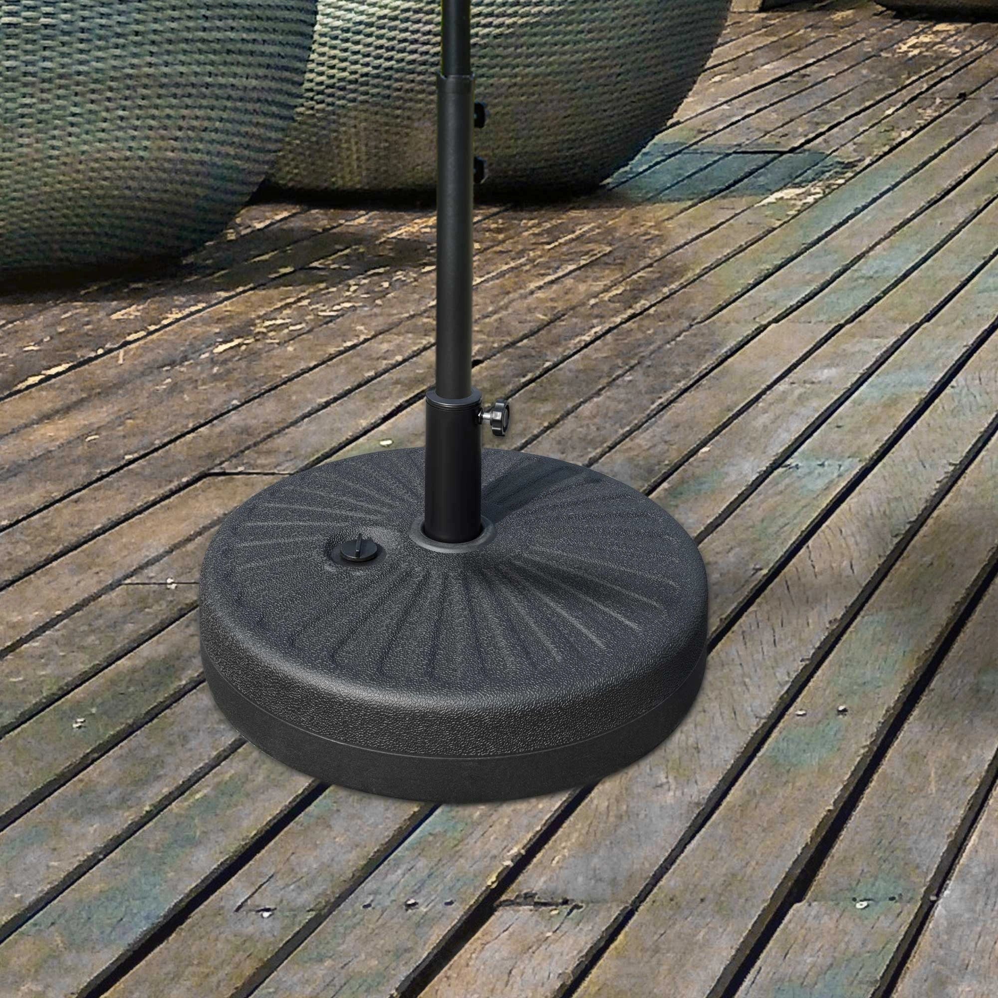 48 lb Heavy Duty Patio Umbrella Base, Water Filled Stand, Black Umbrella Bases at Gallery Canada
