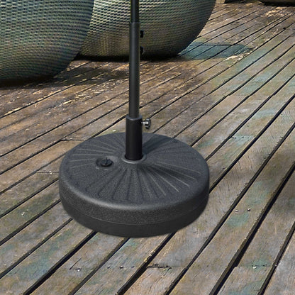 48 lb Heavy Duty Patio Umbrella Base, Water Filled Stand, Black Umbrella Bases at Gallery Canada
