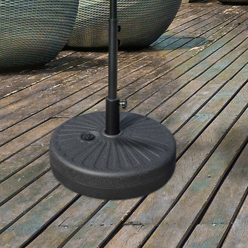 48 lb Heavy Duty Patio Umbrella Base, Water Filled Stand, Black