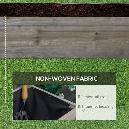 3' x 1' Raised Garden Bed, Elevated Wooden Planter Box, Light Grey Galvanized Planter Boxes at Gallery Canada