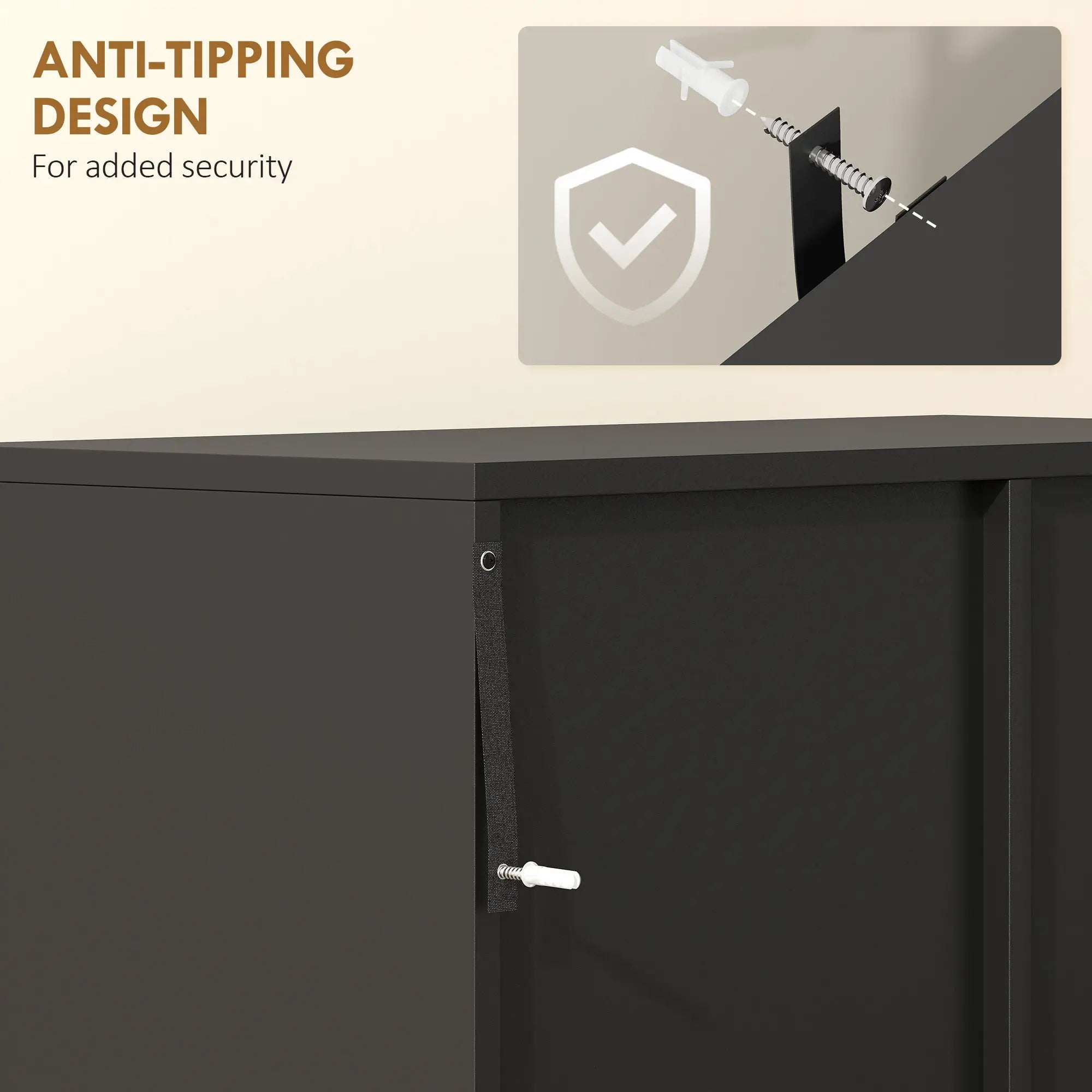 Tilt-Out Laundry Cabinet, 2 Compartments, Black Tilt Out Laundry Cabinets at Gallery Canada