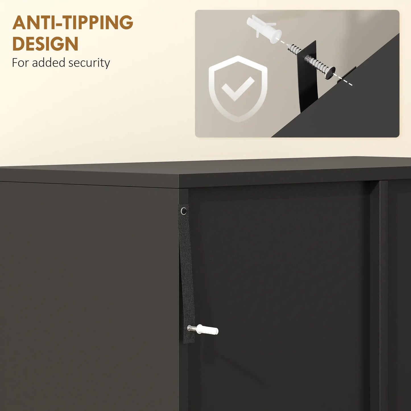 Tilt-Out Laundry Cabinet, 2 Compartments, Black Tilt Out Laundry Cabinets at Gallery Canada