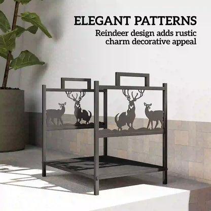 Heavy Duty Log Stand, Firewood Rack Outdoor, Black Firewood Racks at Gallery Canada