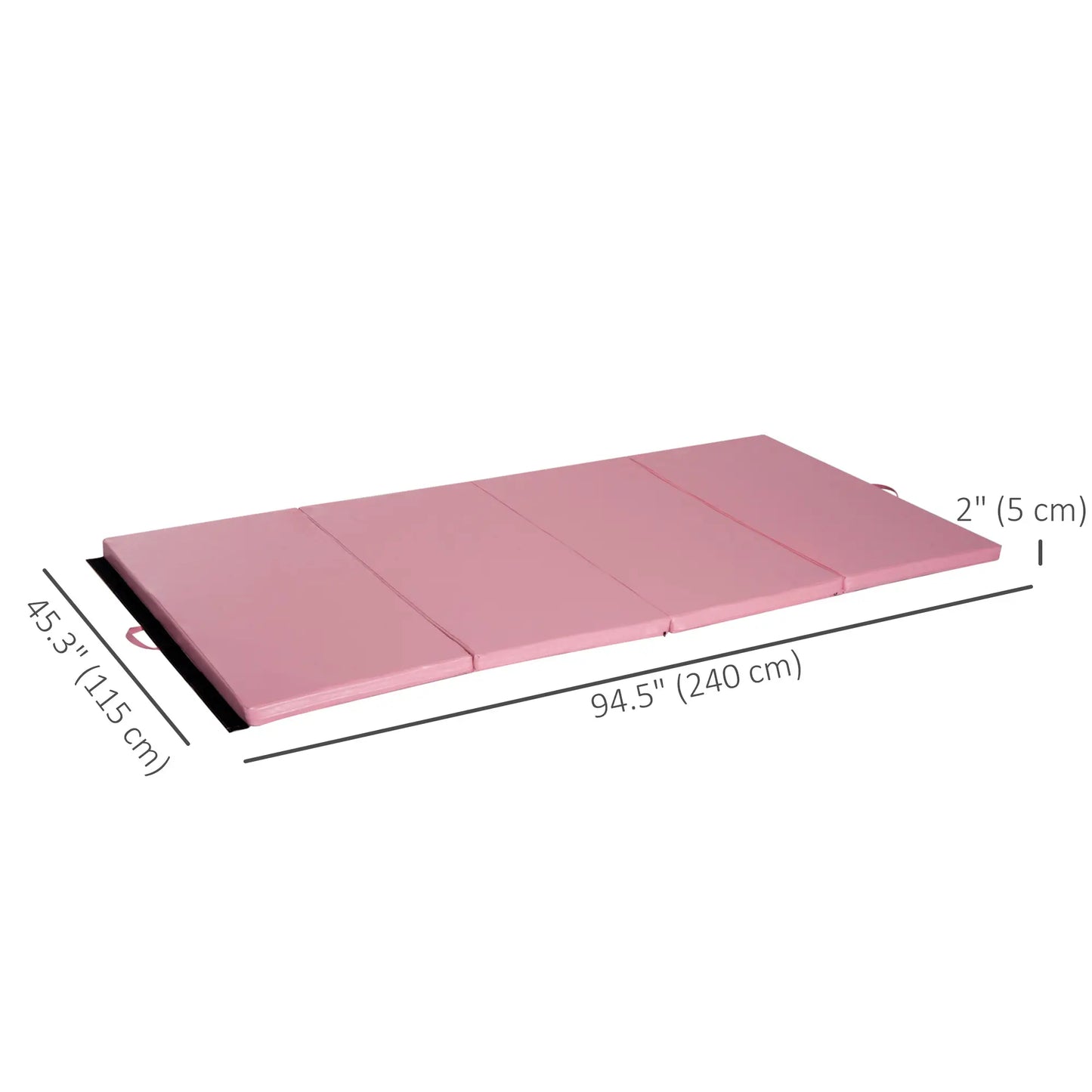 4'x8'x2" Folding Gymnastics Mat, Exercise Mat with Handles, Pink Gymnastics Mats at Gallery Canada