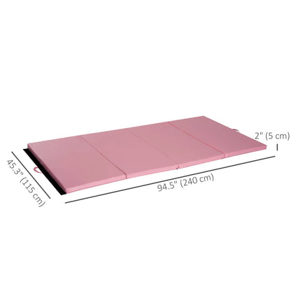 4'x8'x2" Folding Gymnastics Mat, Exercise Mat with Handles, Pink Gymnastics Mats at Gallery Canada