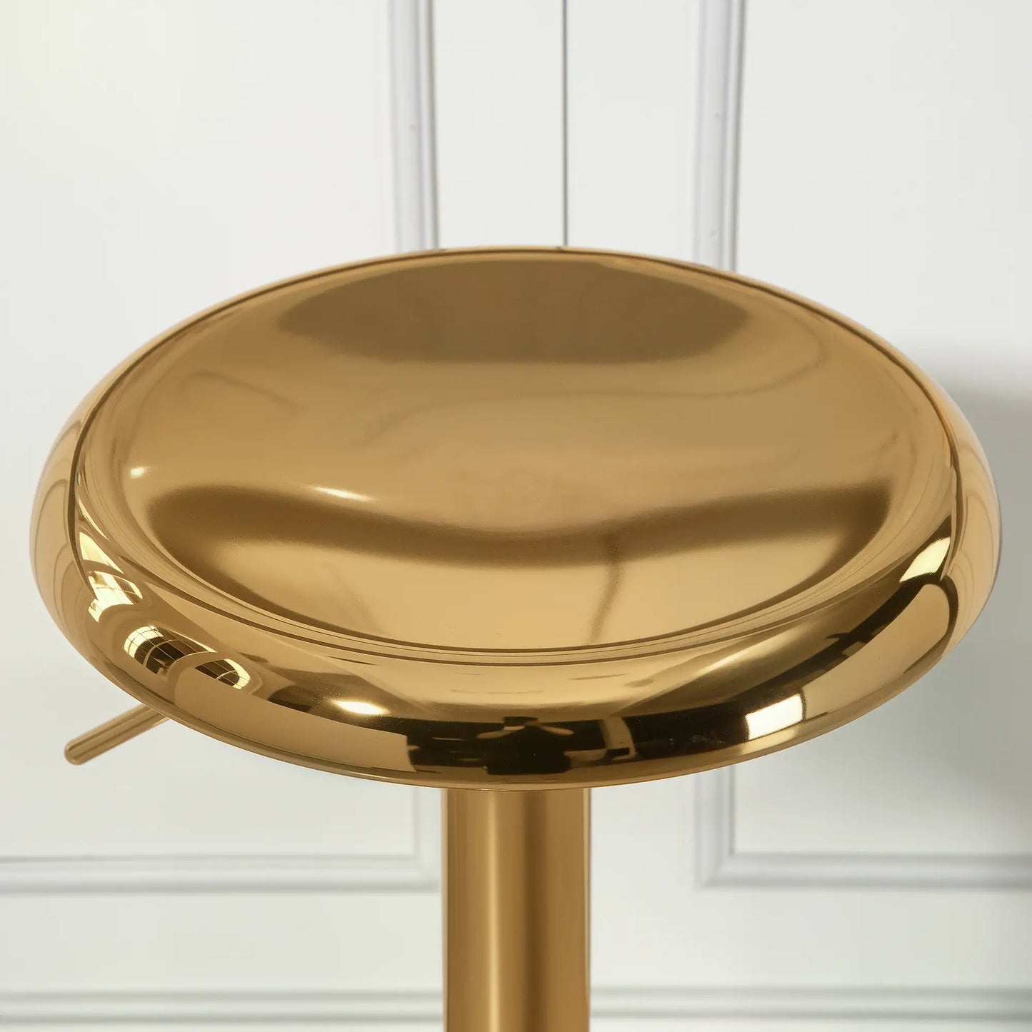 Steel Bar Stools Set of 2, Adjustable Counter Height, Gold Bar Stools at Gallery Canada