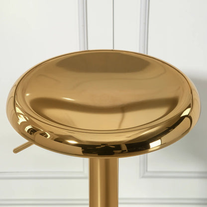 Steel Bar Stools Set of 2, Adjustable Counter Height, Gold Bar Stools at Gallery Canada