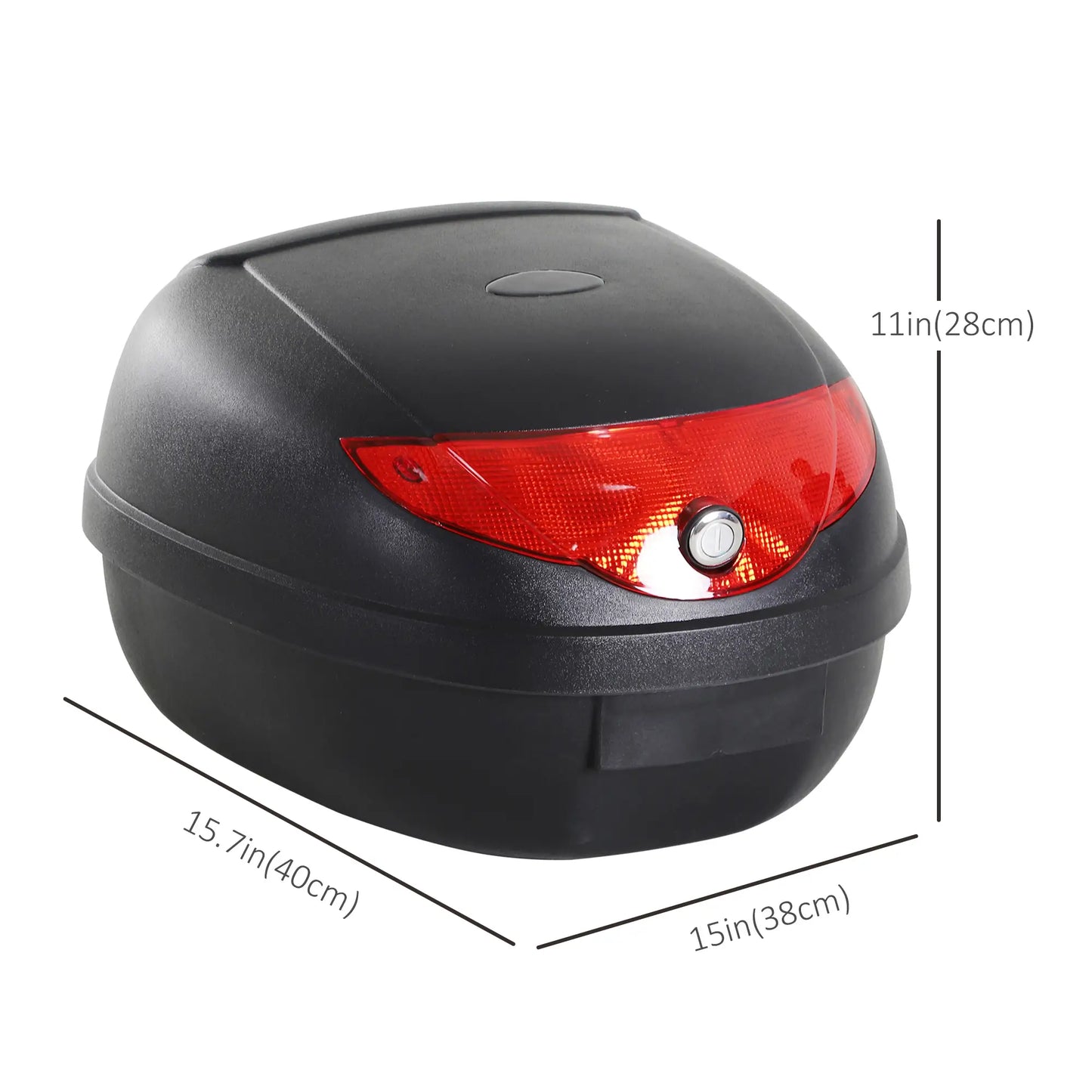 Detachable Scooter Motorcycle Trunk, 24L, Lockable, Black Automotive at Gallery Canada