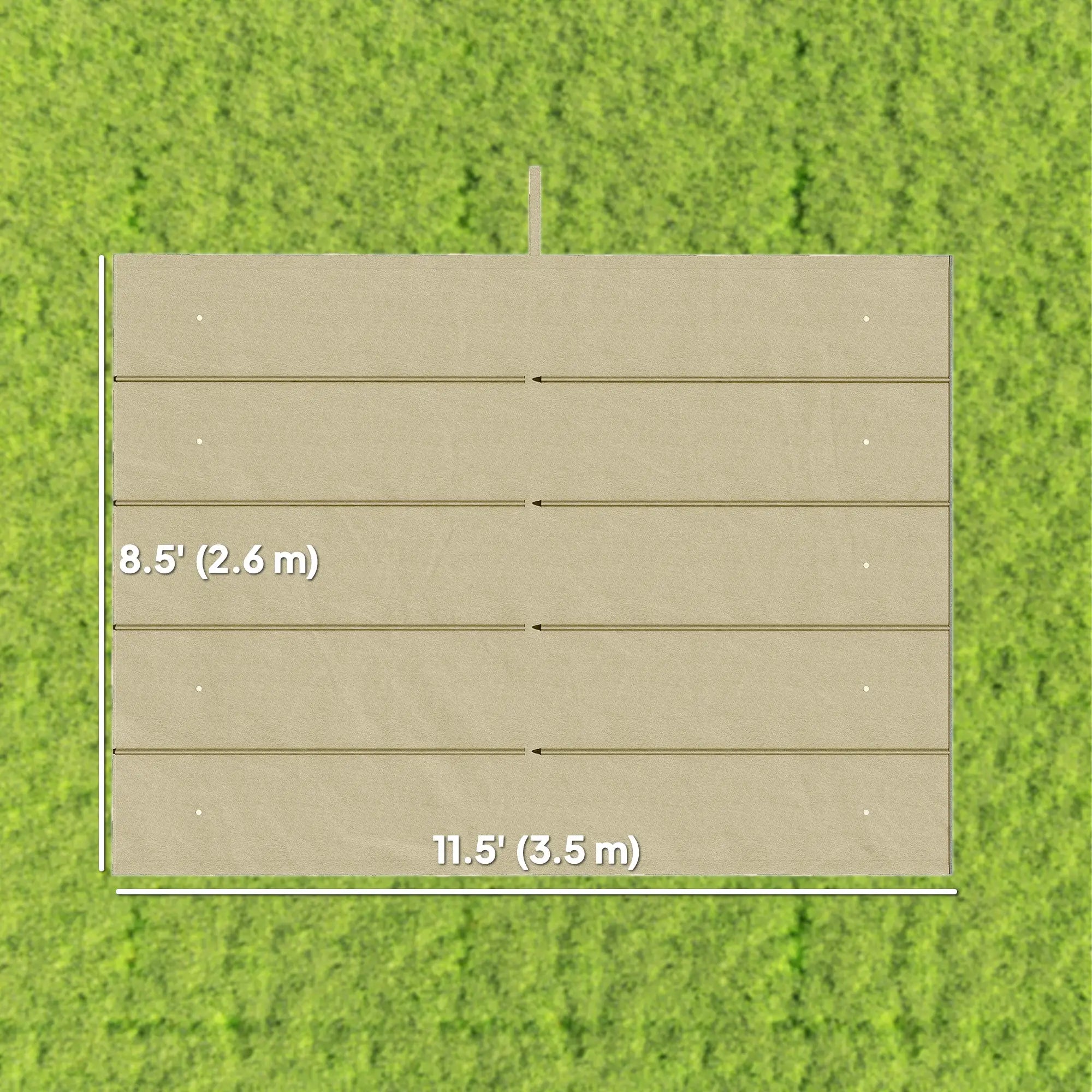 Retractable Pergola Canopy Cover, 10' x 13', Beige Gazebo Canopy Replacement at Gallery Canada