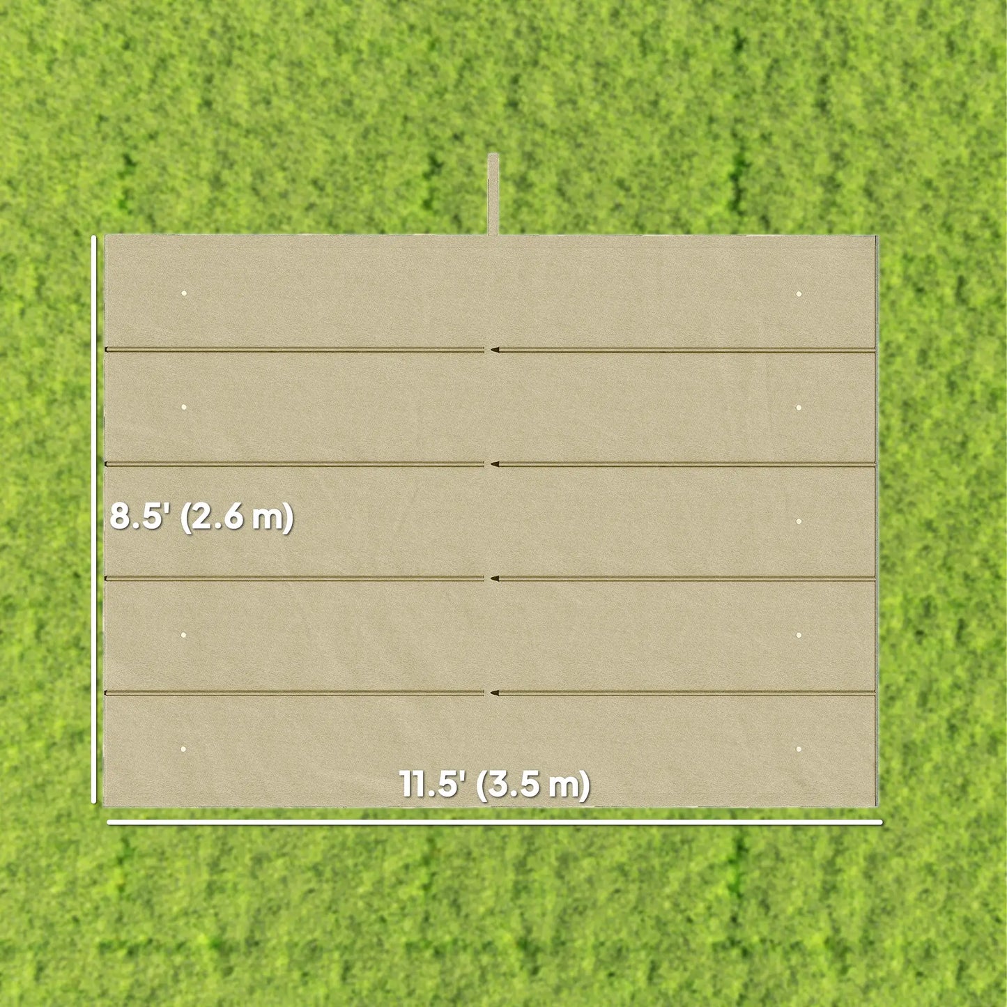 Retractable Pergola Canopy Cover, 10' x 13', Beige Gazebo Canopy Replacement at Gallery Canada