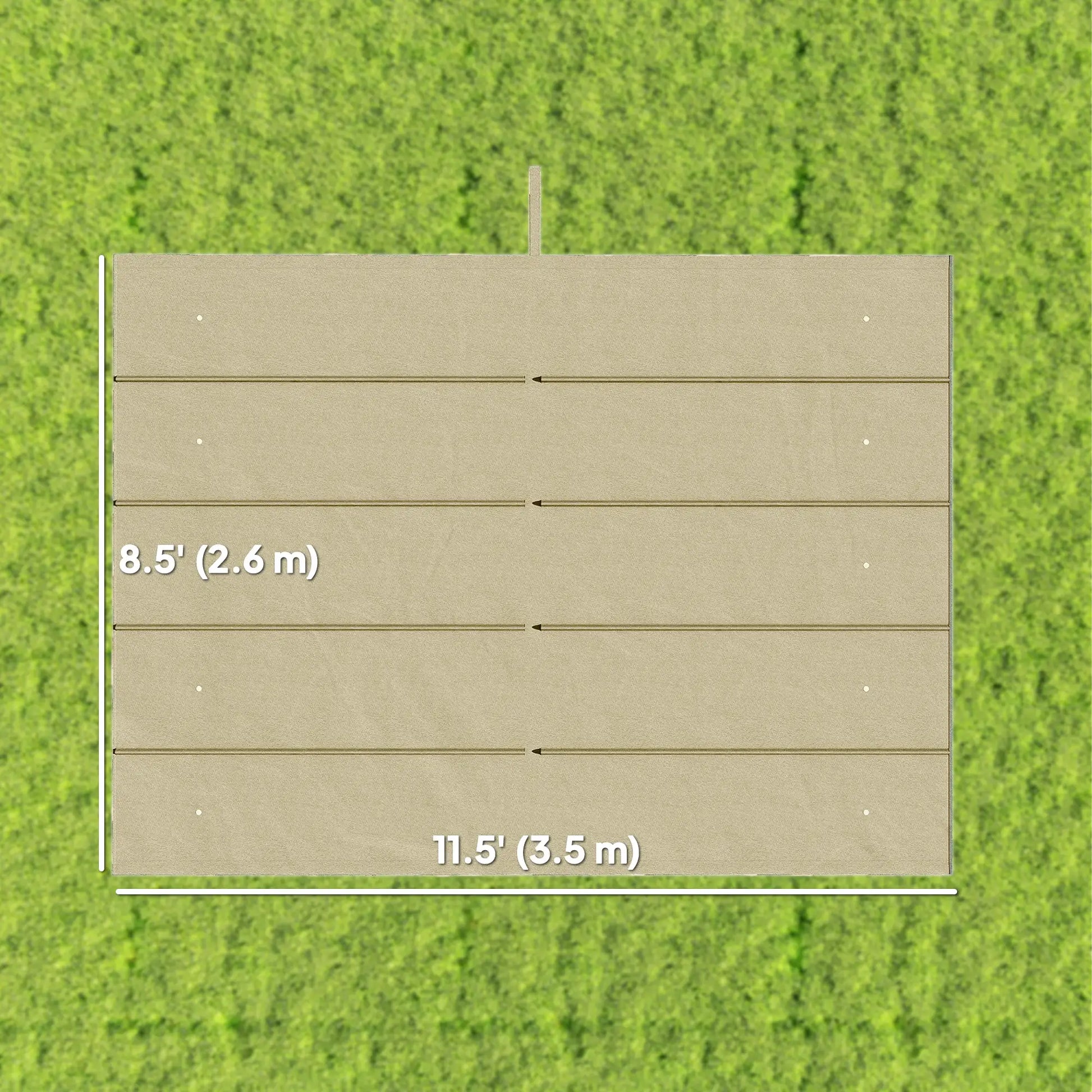 Retractable Pergola Canopy Cover, 10' x 13', Beige Gazebo Canopy Replacement at Gallery Canada