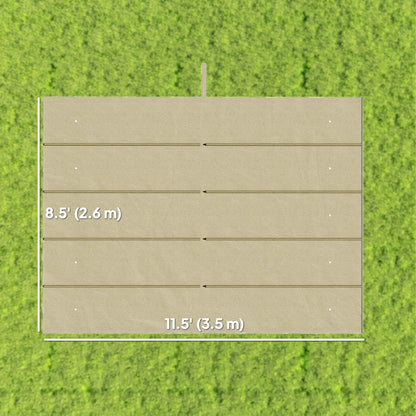 Retractable Pergola Canopy Cover, 10' x 13', Beige Gazebo Canopy Replacement at Gallery Canada