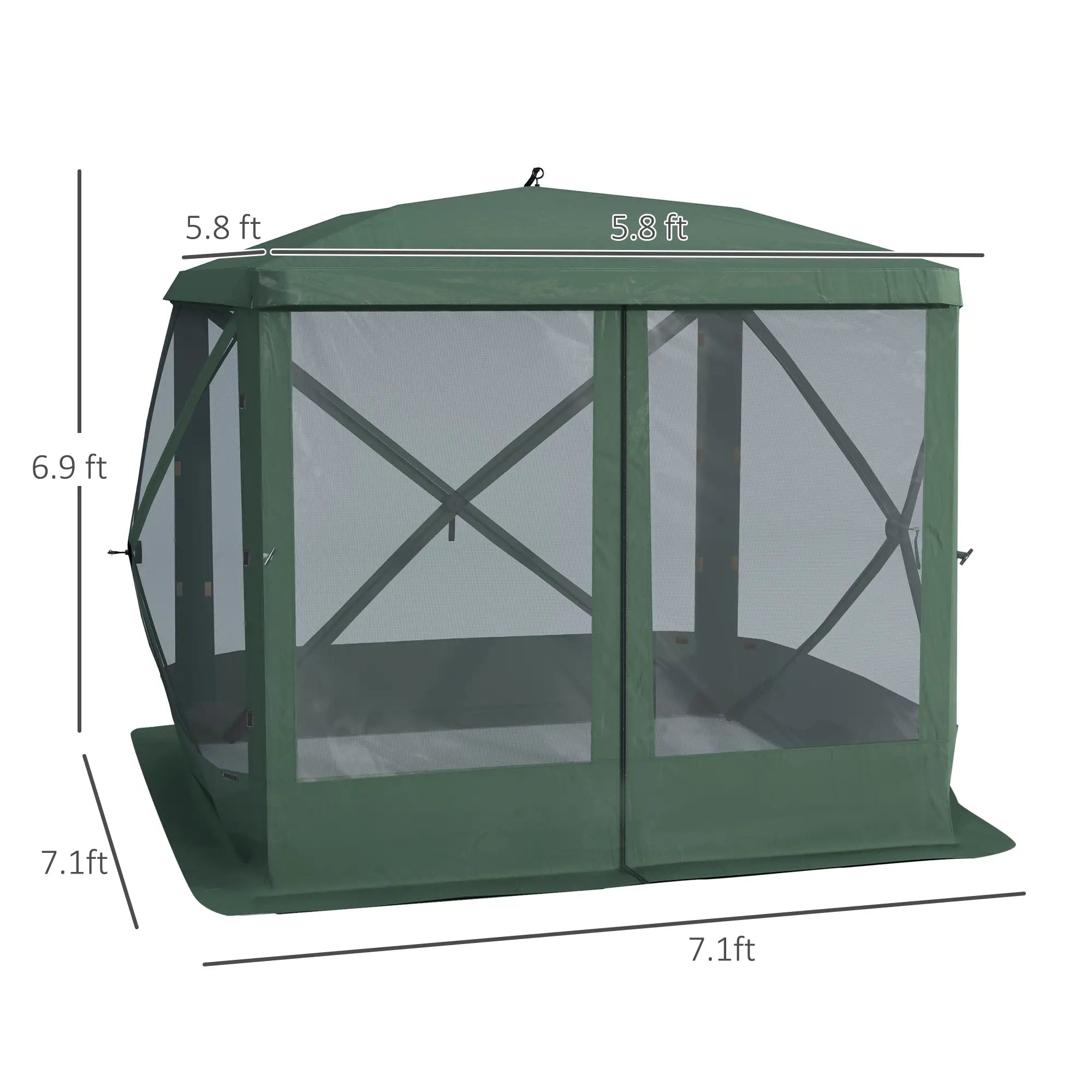 Pop-Up Tent, Foldable, Zippered Door, Ground Stakes, Fits 3-4 People, Green Pop Up Canopies at Gallery Canada