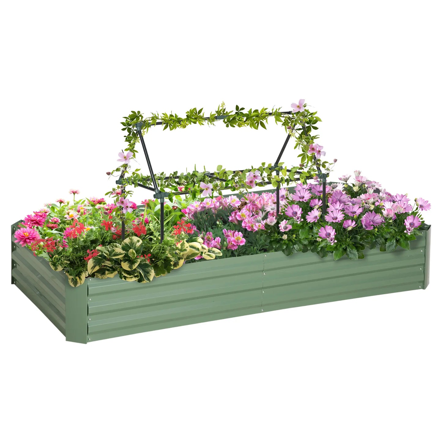 6' x 3' x 1' Raised Garden Bed, Steel Frame, Light Green Raised Garden Beds Light Green at Gallery Canada