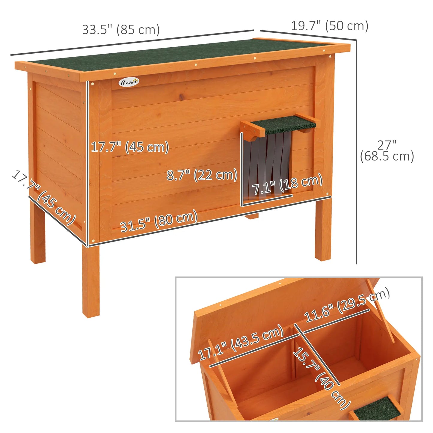 Outdoor Insulated Cat House, Asphalt Roof, Removable Floor, for Small Animals Cat Houses at Gallery Canada
