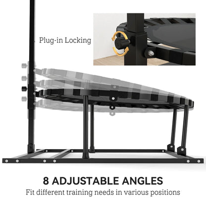 38" Rebounder Trampoline, Adjustable 8-Angle for Baseball Volleyball Soccer Trampolines at Gallery Canada