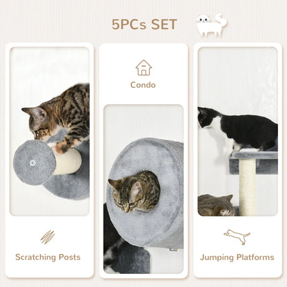 Wall-Mounted Pet Climbing Shelf Set, Grey Cat Climbing Wall at Gallery Canada