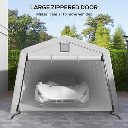 11' x 20' Portable Garage, Heavy Duty Carport, Grey Car Shelters at Gallery Canada