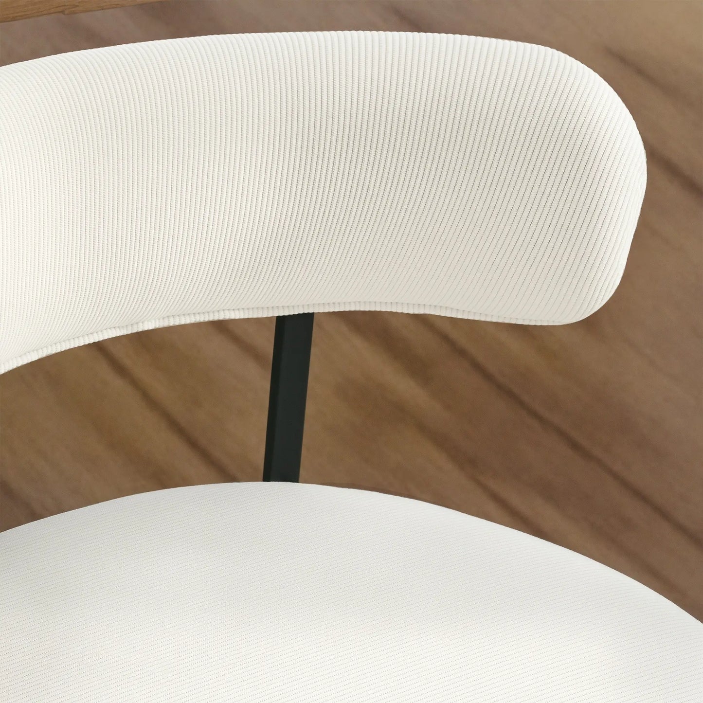 4 Kitchen Chairs, Modern Dining, Corduroy Upholstery, Steel Legs, Beige Dining Chairs at Gallery Canada