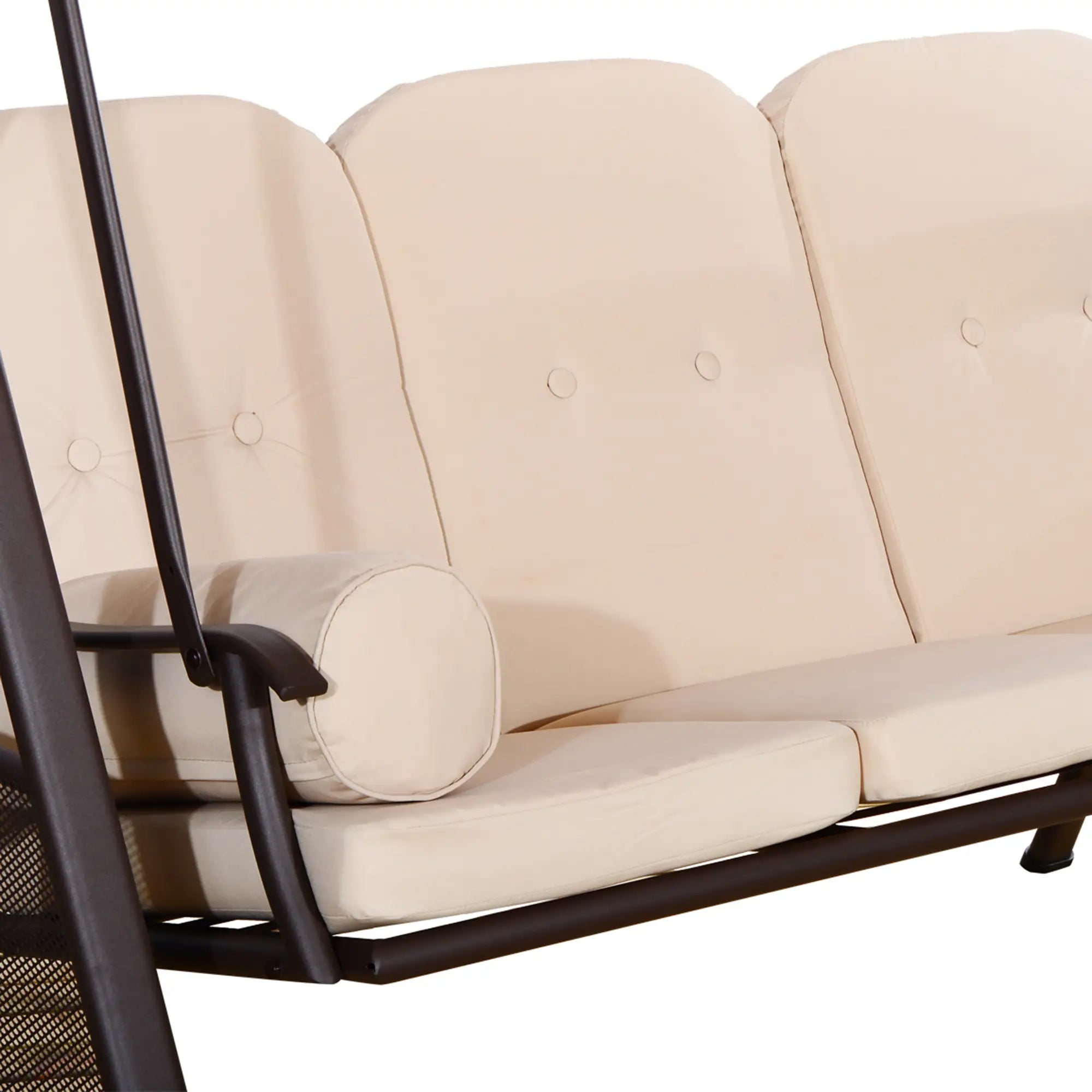 3 Seater Heavy Duty Swing Chair with Cushion and Tilt Canopy Porch Swings with Canopy at Gallery Canada