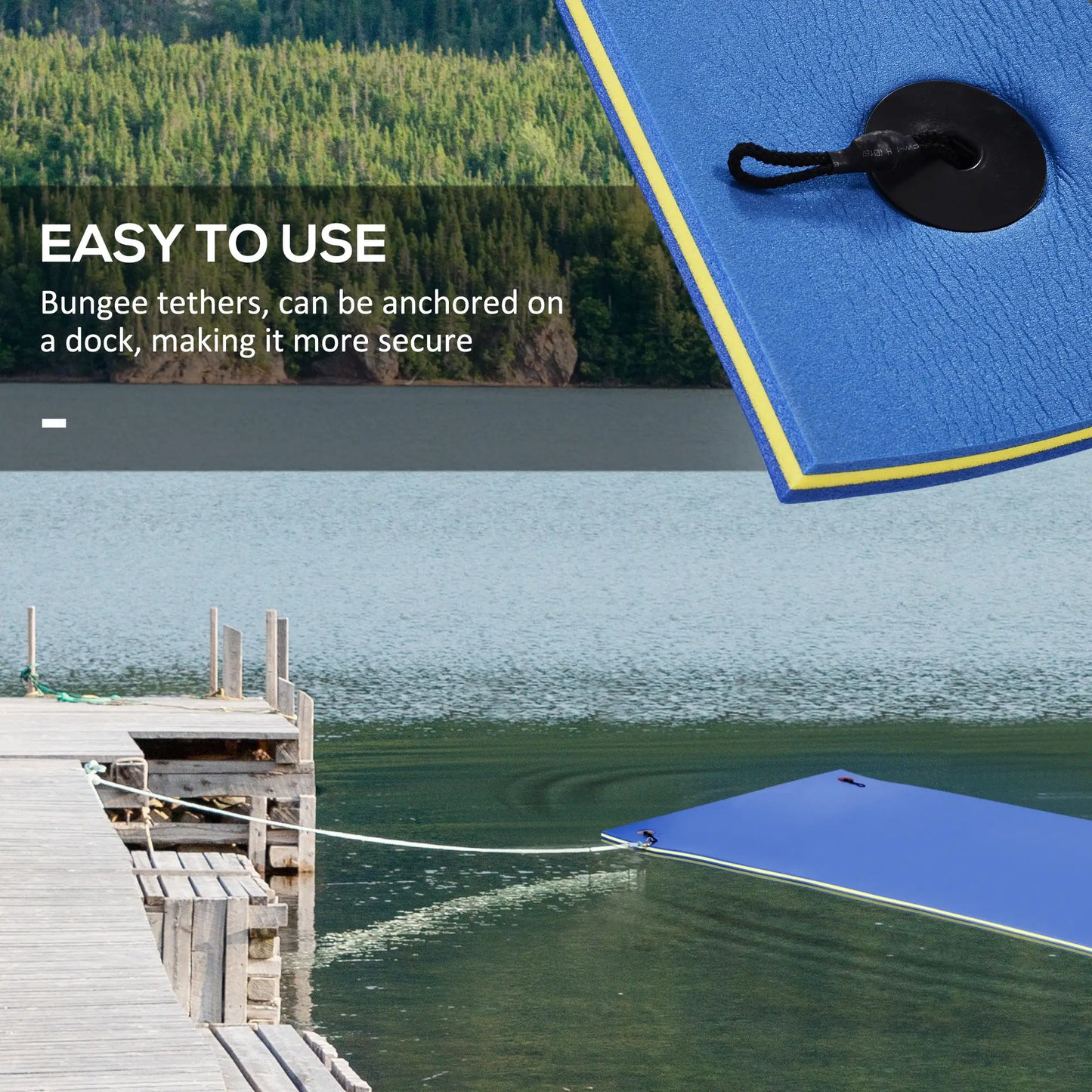 6.5' x 2' Roll-Up Pool Float Mat, for Lake, Ocean, Pool, Blue Water Sports & Boating Supplies at Gallery Canada