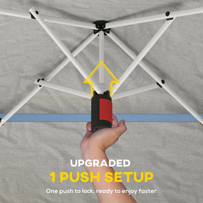 11.5 x 11.5 ft Pop Up Canopy Tent, 1-Button Setup, UPF 50+, Carry Bag, Dark Grey Pop Up Canopies at Gallery Canada