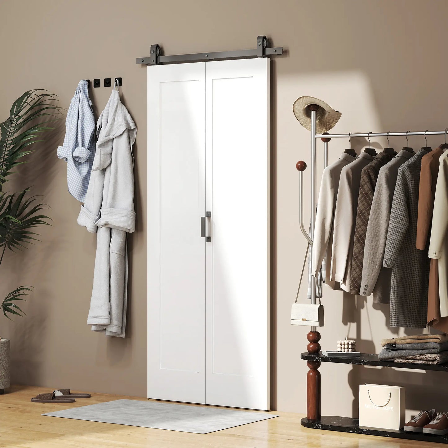 35" x 83" Sliding Door, 3.6FT Bi-Folding Door, Hardware Kit, Paintable MDF Door Hardware at Gallery Canada
