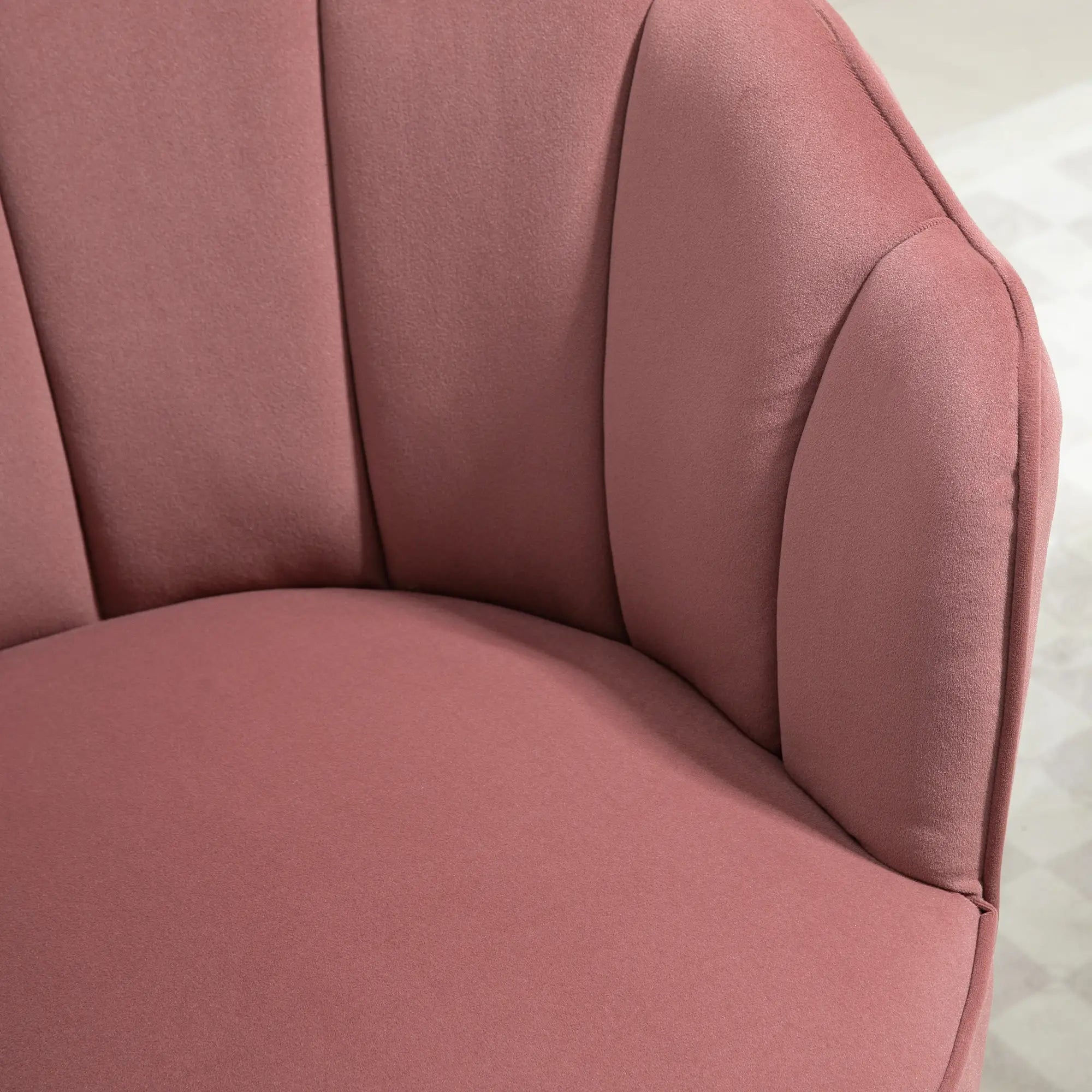 Modern Accent Chair, Velvet-Touch Fabric, Wood Legs, Pink Accent Chairs at Gallery Canada