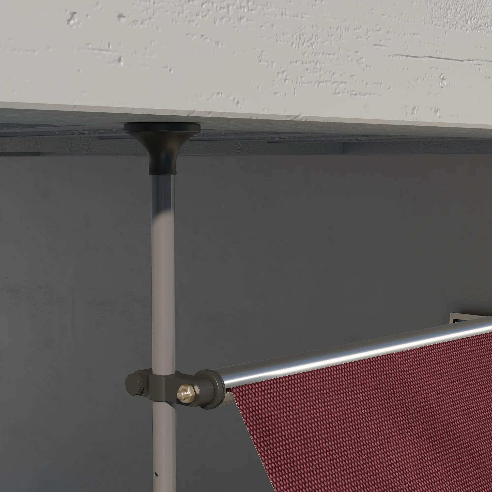 10' x 4' Manual Retractable Awning, Freestanding, UV Resistant, Wine Red Patio Awnings at Gallery Canada