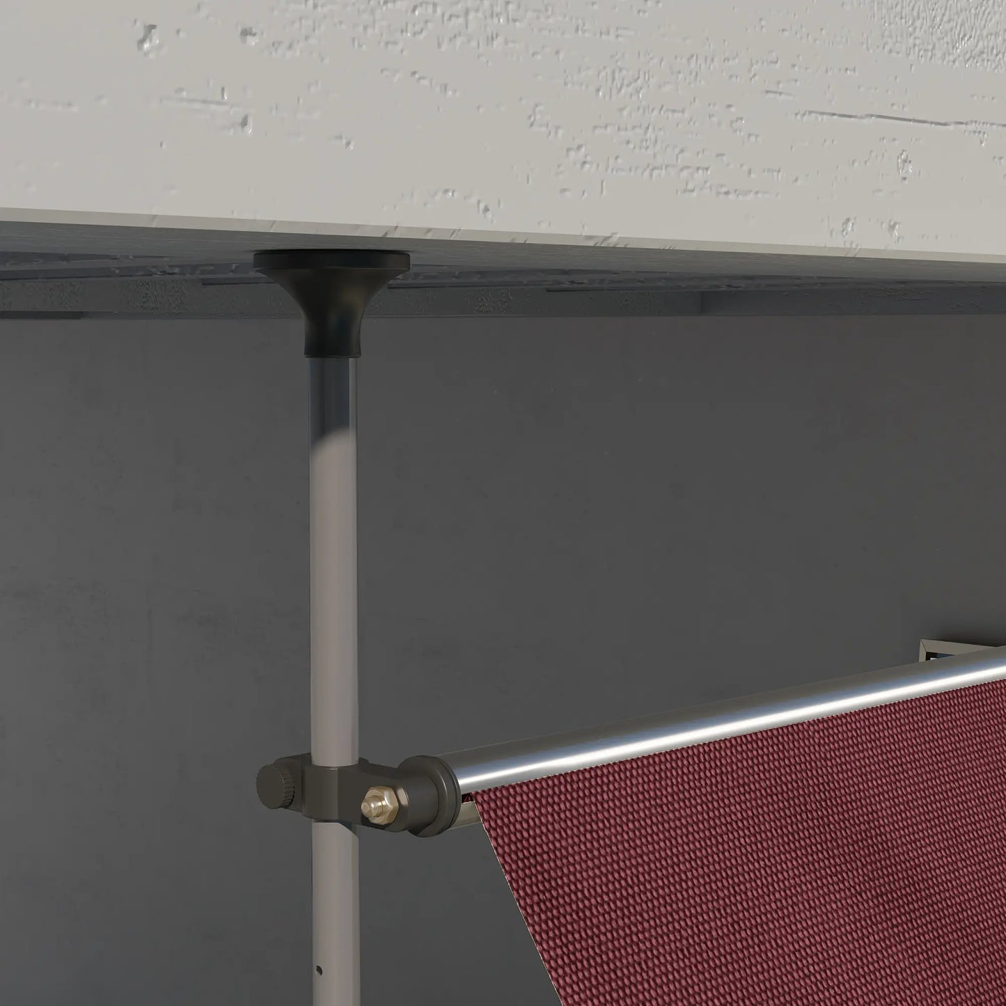 10' x 4' Manual Retractable Awning, Freestanding, UV Resistant, Wine Red Patio Awnings at Gallery Canada