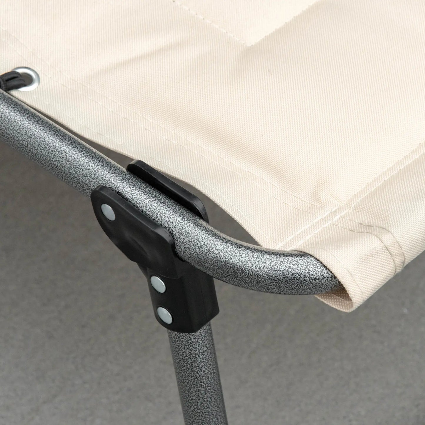 Outdoor Lounge Chair, Folding Chaise, Padded Tanning Chair, 5-Position Adjustable, Beige Lounger Chairs at Gallery Canada